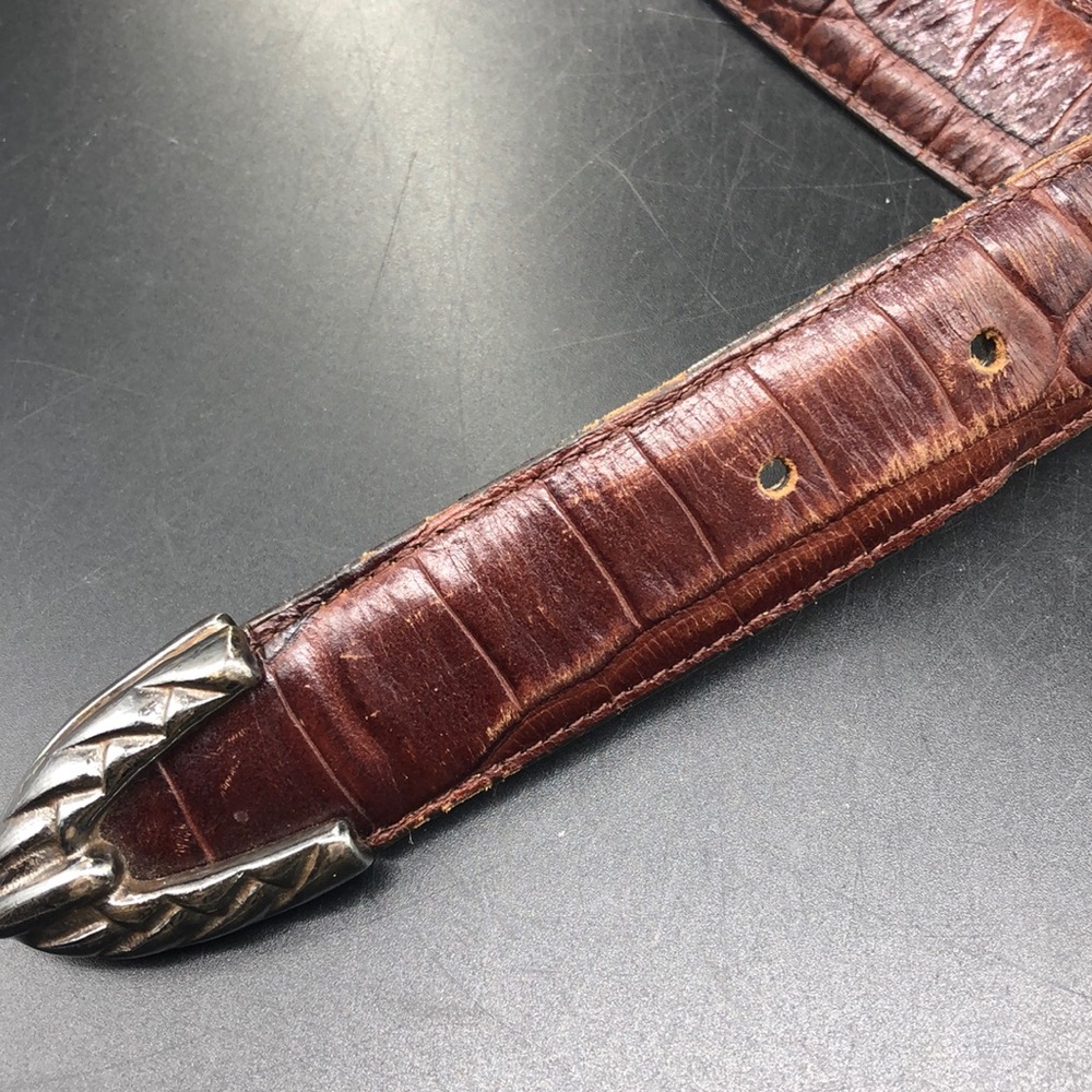 Italian Leather Brown Belt szL - Picture 3 of 3